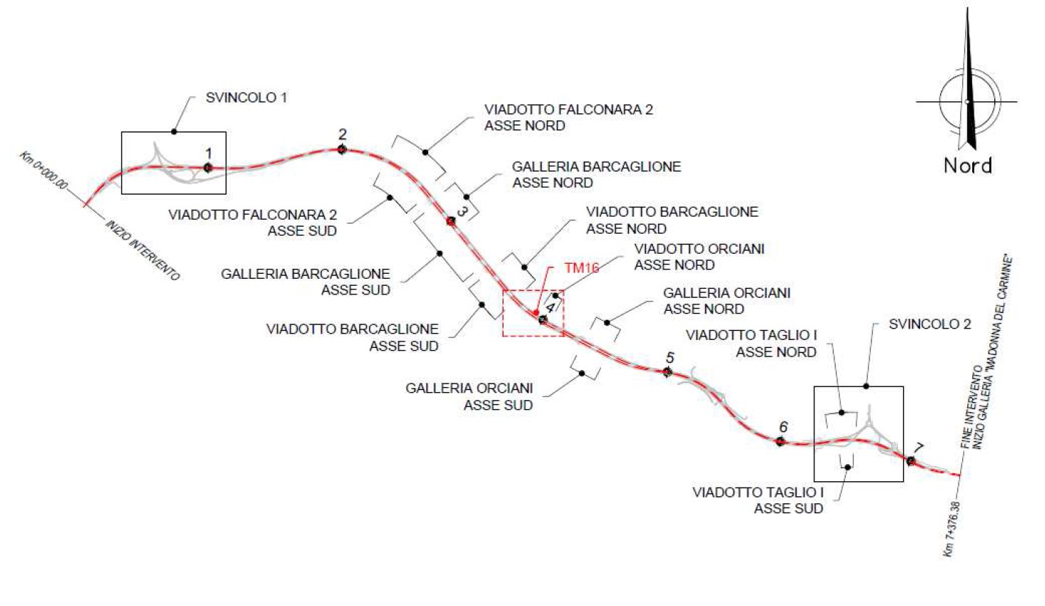 S.S. N° 16 "Adriatica" Lavori di ampliamento da 2 a 4 corsie dallo svincolo di Falconara Marittima con la S.S. 76 alla località Baraccola. 1° lotto: Tratto di Falconara-Torrette (svincoli inclusi)